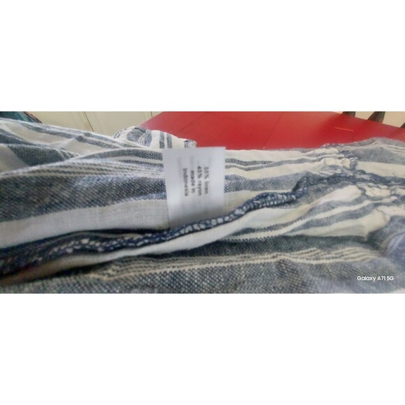 * LANE BRYANT Navy & White Stripe Rayon-linen blend Romper 18 - Picture 8 of 8